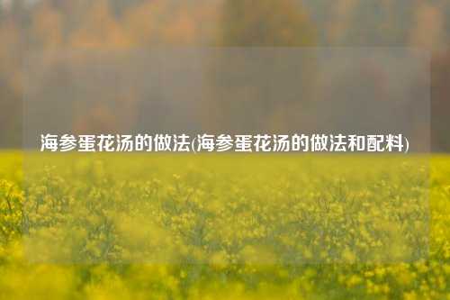 海参蛋花汤的做法(海参蛋花汤的做法和配料)